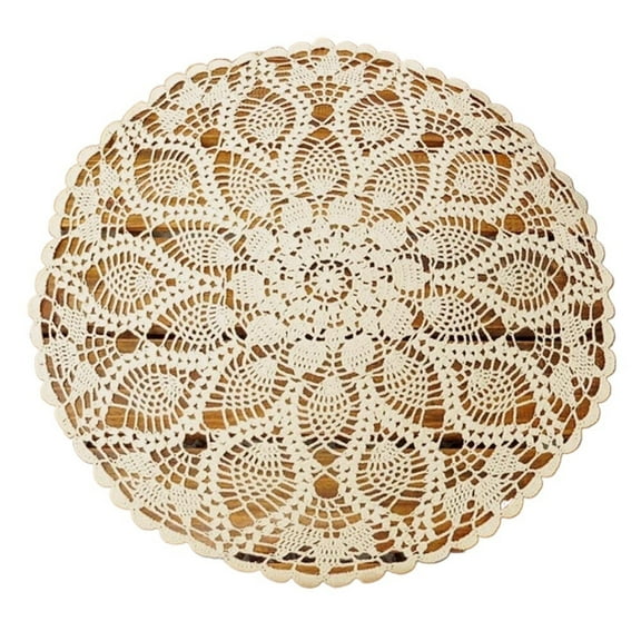 Cotton Handmade Crochet lace Table Runners Round Tablecloth Doilies Doily Table Dresser Scarf Décor
