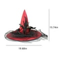 thumbnail image 6 of Witch Hats for Women, Adult Witches Wizard Halloween Cosplay Accessories, Cute Foldable Pointed Witches Hat, 6 of 6
