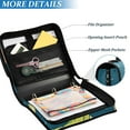 thumbnail image 4 of 3 Ring Zipper Binder with Shoulder Strap Waterproof Trapper Keeper 2 Inch D-Ring 500 Sheets Capacity Hello Summer Seahorses, 4 of 8