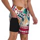 thumbnail image 2 of Balery London Symbols Bañador para hombre, shorts de playa de secado rápido con entrepierna y forro de compresión-Medium, 2 of 6