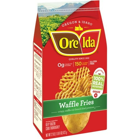 Ore-Ida Waffle Fries Crispy, Waffle-Cut French Fried Potatoes, 22 oz - Walmart.com