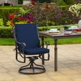 thumbnail image 3 of ARDEN 2-Pack Outdoor Patio Dining Chair Cushion, 20x44, Rain-Proof Seat Pad, Fade-Resistant Outdoor Cushion Sapphire Blue Leala, 3 of 11