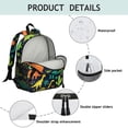 thumbnail image 4 of Cute Dinosaur Pattern Backpack Backpack for School,Cute School Bag,Schoolbag with Adjustable Shoulder Straps & Padded Back,13.8"x11.4"x6", 4 of 6