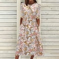 thumbnail image 2 of Ketyyh-chn99 Robes pour Femmes Grande Taille Robe d'Été Robes pour Femmes à Manches Longues Robe Longue Confortable Blanc,2TG, 2 of 5