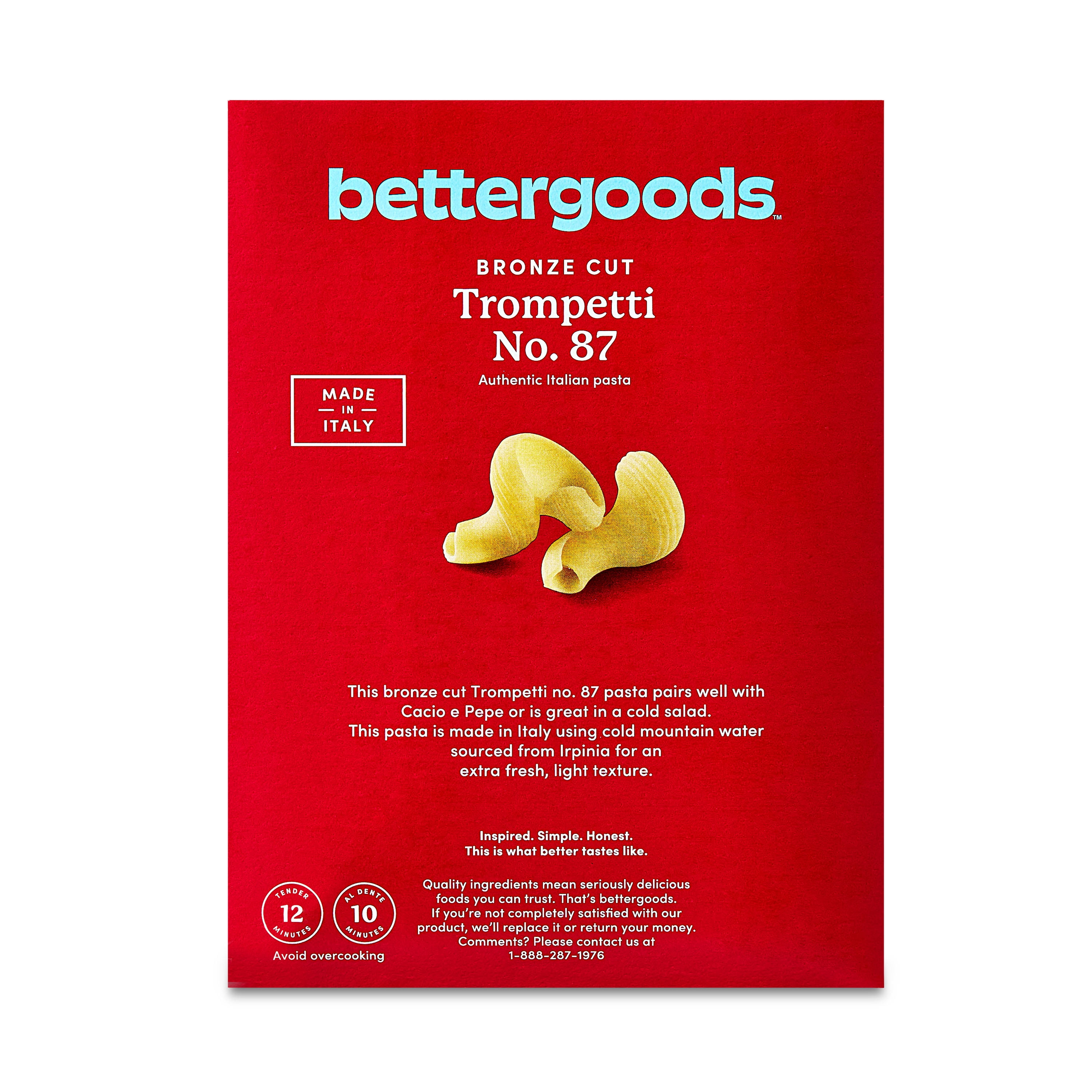 bettergoods Bronze Cut Trompetti Pasta, No. 87, 16 oz