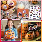 WaaHome Halloween Vinyl Stickers for Kids - 100PCS Holographic Stickers Nightmare Before Christmas Stickers Waterproof Halloween Stickers for Students Halloween Party Favors