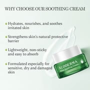 Aloderma Soothing Face Cream Made with 62% Organic Aloe Vera - Calming Facial Cream with Squalane & Vitamin E for Dry, Sensitive Skin - Reduces Redness, Helps Protect Damaged Skin, 50g/1.76oz