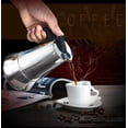 thumbnail image 3 of Moka Pot, Percolator Italian Coffee Maker With Ergonomic Handle, 4/6/9 Cups Stainless Steel Stovetop Espresso Coffee Maker For Gas Induction Cooker, 3 of 9