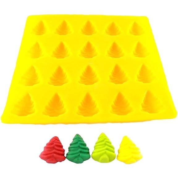 EDELAINE'S Tree 20 Cavity Silicone Molds for Cream Cheese Mints , Chocolate