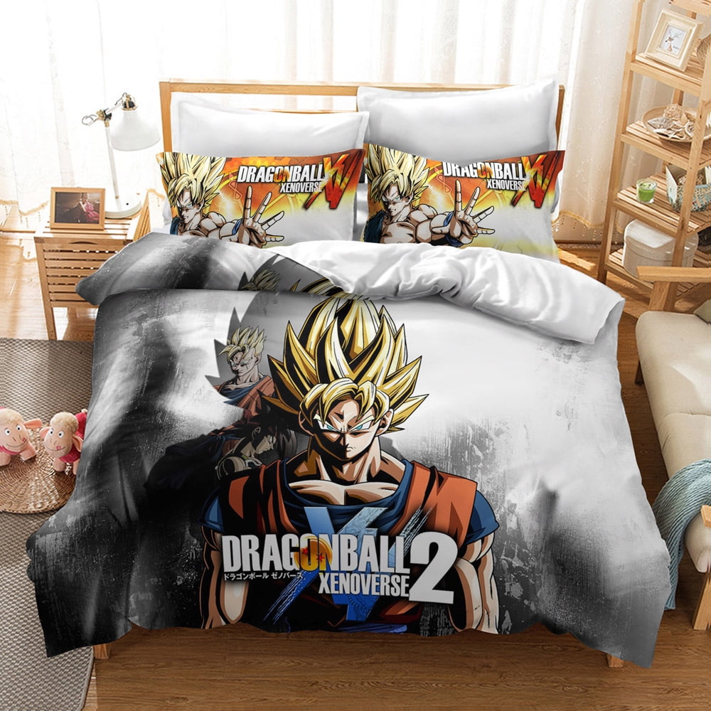 3D Anime Dragon Ball Z Comforter Bedding Set Twin Size Fashion Cartoon