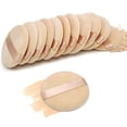 thumbnail image 1 of 12 esponjas de algodón para polvo, redondas, portátiles, suaves, de 3,15 pulgadas, esponjas cosméticas, esponjas de polvo de terciopelo con mango de cinta para polvos sueltos, herramienta de maquillaj, 1 of 3