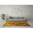 thumbnail image 3 of Ahgly Company Machine Washable Indoor Rectangle Oriental Yellow Industrial Area Rugs, 6' x 9', 3 of 4