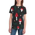 thumbnail image 3 of Wukai Amanita Mushroom Youth Unisex Short Sleeve T-Shirt for Boys, Girls, Teens, and Kids-Medium, 3 of 7
