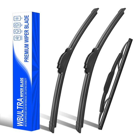 WBULTRA Beam Windshield Wiper Blades 3-Pack, 22" 22" Front & 13" Rear U/J Hook for Chevrolet Tahoe 2015-2020