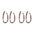 thumbnail image 4 of Jumpingount Pendientes colgantes, accesorios populares, pendientes geométricos, regalo de aniversario, decoraciones para mujer, gancho para la Vistoso 2Conjunto, 4 of 6