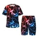 thumbnail image 1 of Balery Red And Blue Lightning Conjunto de Pijama Infantil de Manga Corta con Estampado – Ropa de Dormir de Algodón Suave-Small, 1 of 6