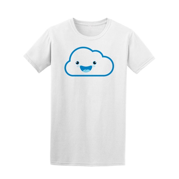 Cute Happy Kawaii Smiling Cloud Tee Women's -Image by Shutterstock