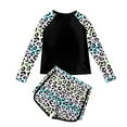 thumbnail image 5 of Weebloom Girls Swimsuit Rash Guard 2 Piece Upf 50+ Summer Bathing Suits Girl Swimwear For Beach Pool 3-4 Years, 5 of 5