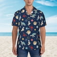 thumbnail image 6 of Picia Sea Creatures Gentle Cotton Regular Fit Short Sleeve Casual Hawaiian Shirt for Men-Large, 6 of 9