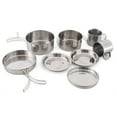 thumbnail image 4 of Camping Cookware Mess Kit 8PCS Stainless Steel Cooking Pot and Pan Set with Plates Cups for Outdoor Camping Hiking Backpacking, 4 of 7