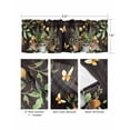 thumbnail image 5 of Green Frog Kitchen Curtain Valances for Windows Farmhouse Short Curtains, Butterfly Plant Flowers Mushroom Coffee Brown Rod Pocket Valance Curtain for Bedroom Cafe Living Room 54"x18", 5 of 8