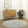 thumbnail image 2 of BoutiqueRugs Halia Contemporary Area Rug - Light Gray, Multi Brown, Cloud Gray - 7'10" Round, 2 of 12