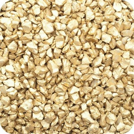 Gold 1.5 Mm Flat - SANDTASTIK Colored Ice Real Glass Gems, Scatters 10 lb (4.5 kg) Box, 1.5 - 4 mm - Gold