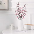 thumbnail image 5 of 1 Pcs Artificial Plum Blossom, Mini Wintersweet Faux Flower for Chinese Style Home Décor Arrangement 21.26", 5 of 9