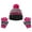 Hot Pink, variant on Jamicy Kids Gloves and Hats for 4-10 Year Boys and Girls 2pcs Kids Winter Knit Hat Gloves Set Warm Fleece Lining Thermal Beanie