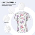 thumbnail image 5 of Rocae Rose Flower B for Breathable Men's Baseball T-Shirt Fashionable Casual Baseball Jersey, Moisture-wicking Sportswear Small, 5 of 9