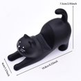thumbnail image 3 of Billuyoard soporte para teléfono móvil con dibujos de animales y gatos, soporte para teléfono perezoso de gato de resina, soporte multifuncional Decoración del hogar Gato negro Billuyoard HA039402-01, 3 of 6