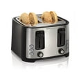 thumbnail image 1 of Hamilton Beach 4-Slice Toaster, Black with Extra Wide Slots, Defrost and Bagel Functions, 1 of 5