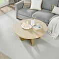 thumbnail image 4 of 36" Round Oak Coffee Table - Mid Century Modern for Home Spaces, 4 of 8