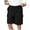 Black, variant on Men's Elastic Waist Cargo Shorts with Multi-Pockets, Breathable Polyester Casual Outdoor Work Shorts for Men
