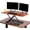 Cherry, variant on Stand Steady X-Elite Pro | Premier Corner Standing Desk Converter | Extra Large 40 Inch Sit to Stand Workstation | Height Adjustable for Cubicles and L-Shaped Desks (27.25" L x 39.25" W)