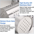 thumbnail image 3 of Stainless Steel Kitchen Utensil Caddy, Open Design Drainage Holes Weighted Base For Countertop, Compact Size Versatile Uses Elegant Design Tableware Drain Basket Rust Proof Silver, 3 of 5