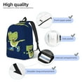 thumbnail image 5 of Ratiio Dino Playing Roller Skate Print Canvas Backpack for Women & Men Retro Aesthetic Rucksack Basic Backpack for High School/College Students Travel Laptop Bag, 5 of 5