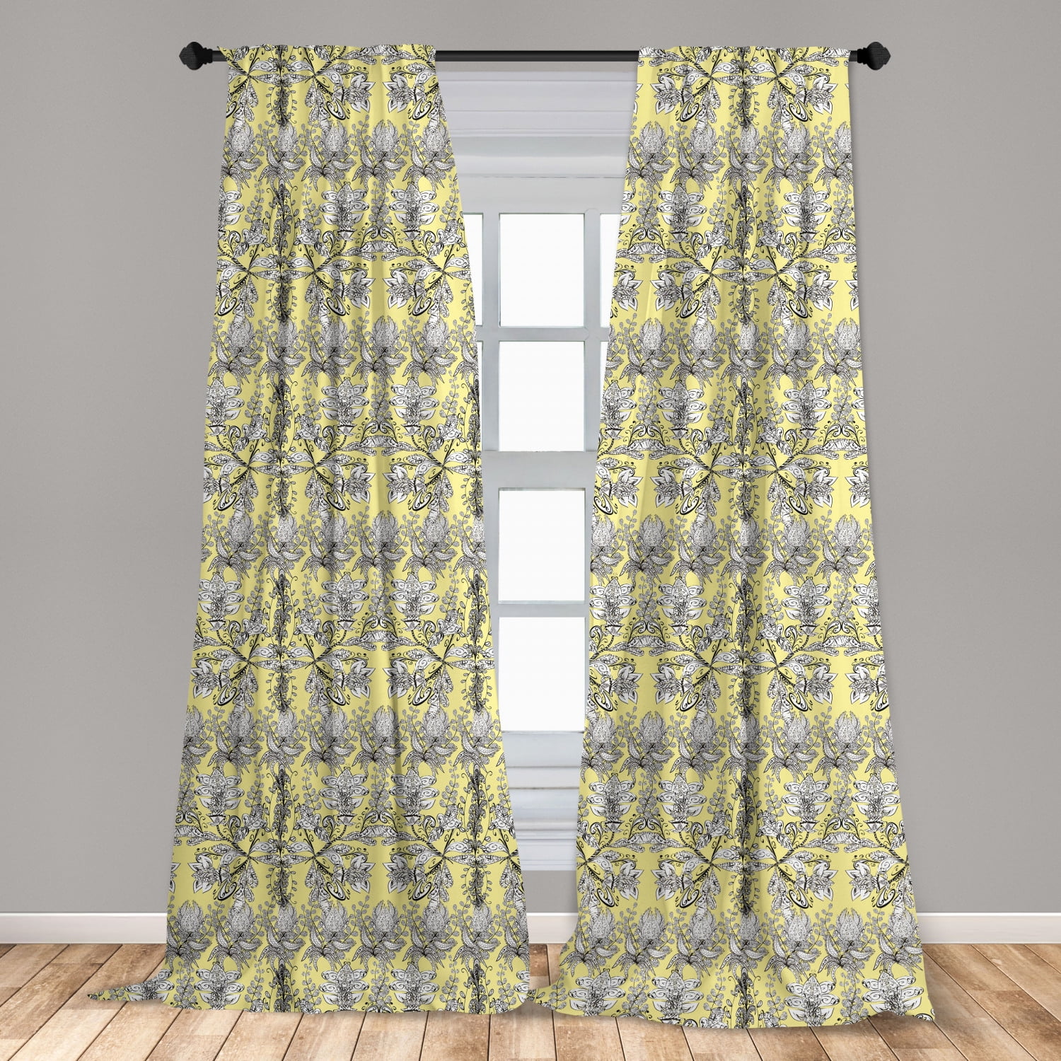 Ambesonne Microfiber Window Drapes Decor for Bedroom Living and Dining Room 