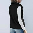 thumbnail image 5 of qolati Womens Fuzzy Fleece Jacket Fall Winter Casual Sherpa Lapel Sleeveless Zip Up Vest Jackets Cozy Solid Sweater Cardigan Coat Outerwear with Pocket, 5 of 7