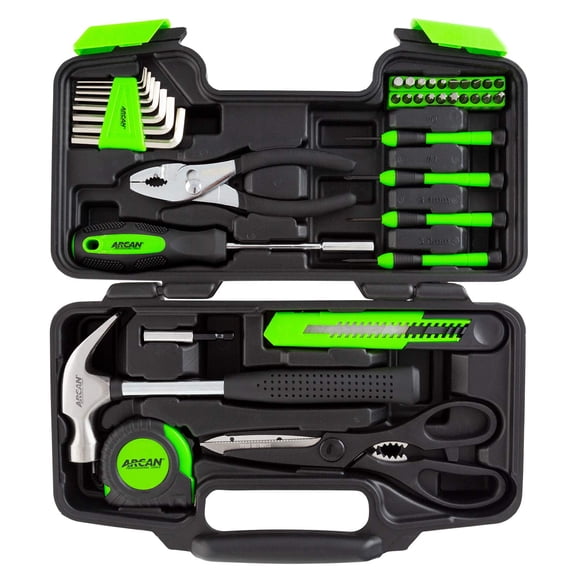 ARCAN TOOLS 39-Piece Home Hand Tool Kit for Household Repairs, Home, Office, Apartments, Dormitories with Storage Case (ATS39PC)