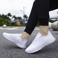 thumbnail image 4 of Tvtaop Knit Lace-Up Sneakers, Lightweight Breathable Mesh Walking Shoes, Non-Slip Comfort Casual Athletic Shoes for Daily Wear, 4 of 5