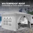 thumbnail image 4 of Patio Shades 10'x10' Folding Canopy with 4 Removable Sidewalls Outdoor Event Shelter UPF 50+ Gazebo Portable Tents for Parties Beach Camping Wedding EZ Pop Up Canopy 4pcs Weight Bag + Carry Bag,Garde, 4 of 10