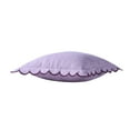 thumbnail image 4 of (2 pack) Home Decor Collection 19" x 19" Purple Scallop Flange Cotton-Rich Decorate Pillow, 4 of 6