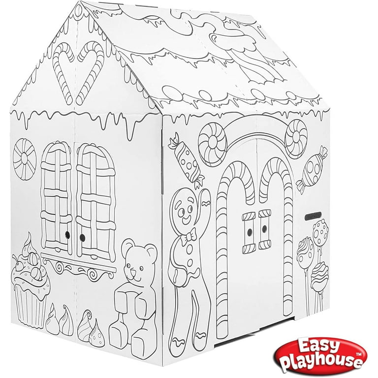 Easy Playhouse BIG KIT Gingerbread Arts Crafts Cardboard Play