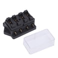 thumbnail image 4 of Portafusibles de cuchilla de 4 vías, impermeable, con 4 fusibles para coche, barco, 12 V-24 V, 4 of 14