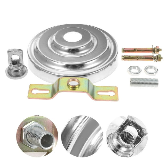 Moluckfu Light Fixtures Ceiling Cover Plate Metal 1 Set Silver