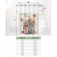 thumbnail image 6 of No Hook Shower Curtain with Snap-in Liner, 4th of July Waterproof Fabric Bathroom Curtains, Independence Day Spring Floral Love Heart Rustic Bath Curtains & Mesh Top Window 60"x72", 6 of 6