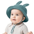 thumbnail image 2 of Paiwinds Toddler Sun Hat for Baby Girls Boys Summer Breathable Bucket Hat with Chin Strap, Solid Color Wide Brim UPF Sun Protection Hat for 3-12 Months Infant Outdoor Beach Play, 2 of 9