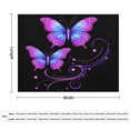 thumbnail image 2 of Dreamy Purple Butterfly Pattern (76)-1 Throw Blanket Warm Microfiber Flannel Bedroom Decor Blankets For Beds, 2 of 6