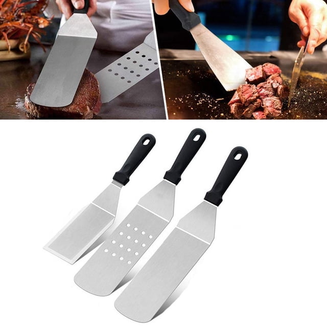 Stainless Steel Steak Fried Shovel Leaky Spatula Pizza Peel Spade Kitchen Tool